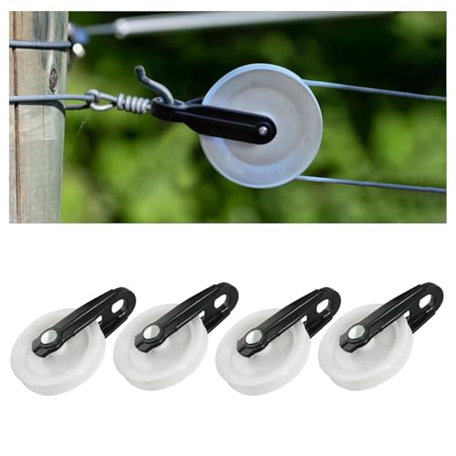 4-Pack Nylon Clothesline Pulley Kit - 2 Inch Diameter Heavy