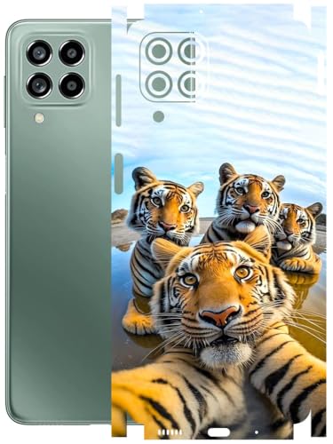 Image of AtOdds - Full Body Back Screen Guard Protector Film - Lamination Wrap Skin Sticker Compatible with Samsung Galaxy M53 (5G) | Scratchproof Matte Finish (Selfie)