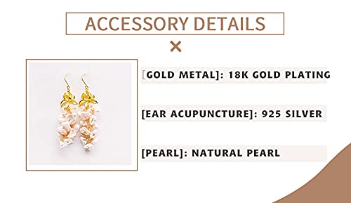 SALAN Pendientes De Borla De Lujo De Pera Barroca Natural para Mujer, Novia, Boda, Flor De Loto, Pendientes De Gota, Joyería Fina