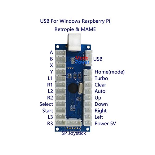 Kit DIY arcade de 2 jugadores con botones LED y joystick de 8 vías para Raspberry Pi y PC 4