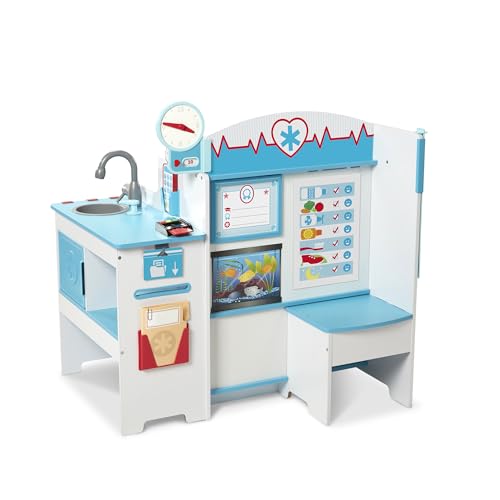 Melissa & Doug - Centre Activité De Docteur - Cabinet Médical En Bois Enfant - Jeu Imitation - Jouet En Bois - Jouet D'Activité, De Développement Et...