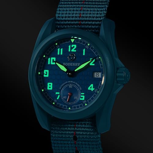 Image of BODERRY Automatic Watch for Men, Full Titanium Gray Field Watch, 72HR Power Reserve, 100M Waterproof, Sapphire Crystal, Luminous Hands-Voyager S72