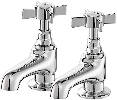 Basin Taps Pair, HEXMIXER Victorian Bathroom Sink Taps, 1/4 Turn ...
