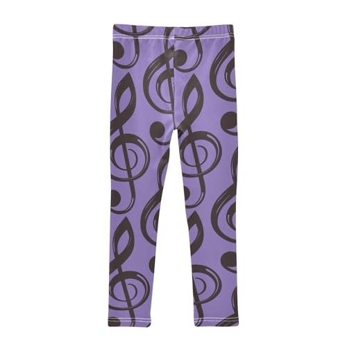 Musical Note Girls Leggings,Workout Leggings for Girls Toddler Athletic Leggings Size for 3-10T2