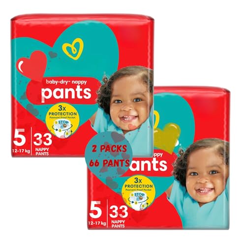 Baby-Dry Nappy Size 5 (12-17kg) Pants Bundle 2 Packs of 33