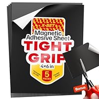 Magnetfolie - 10x15 cm - Magnete für Magnettafel - Magnetplatte - Magnetfolie Selbstklebend Stark - Magnetpapier - Selbstklebende Magnetplättchen - Klebemagnete für Fotos, Zeichnungen, DIY - 5 Stück