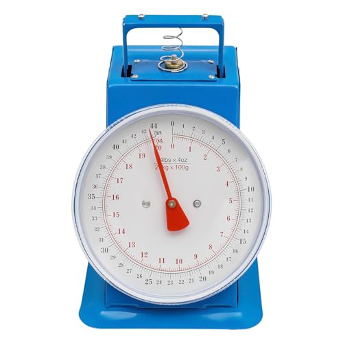 Cncest DKIDYSTRY-2286 Mechanical Kitchen Weighing Food Scale 20Kg/44Lbs Modern Iron Analog Kitchen Scale Blue Analog Food Scale thumb #4