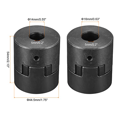 sourcing map Flexibel Kupplung Welle 14mm bis 16mm Motor Kupplungsgelenk 54mmx44.5mm
