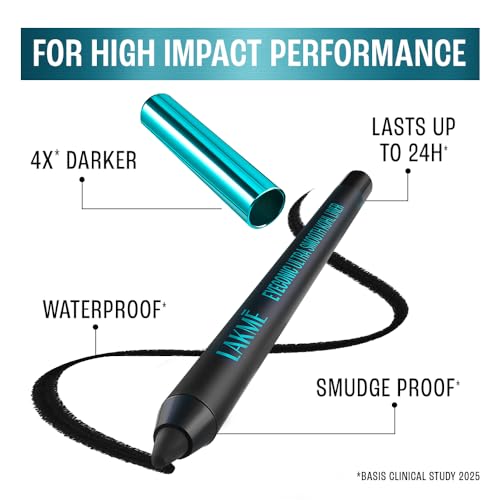 Image of Lakme 9-5 Eyeconic Ultra Smooth Kohl Liner - Intense Black, Smudgeproof & Waterproof Kajal that Lasts Upto 24 Hours, 1.2g