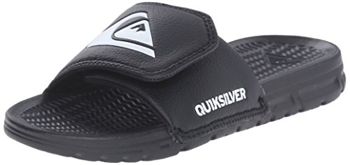 Quiksilver Shoreline Adjust Youth Slide Sandal (Toddler/Little Kid/Big Kid), Black/Black/White, 11 M Us Little Kid #TOP30