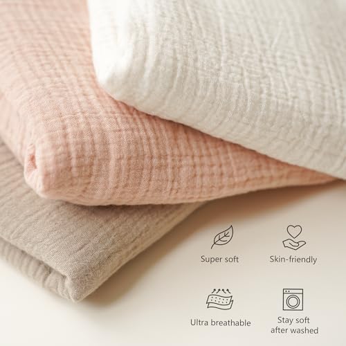 Image of Konssy Muslin Baby Lounger Cover 1 Pack, 100% Cotton Newborn Lounger Sheets, Soft and Breathable Baby Nest Slipcover, Cover Only (Green)