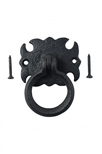 Renovators Supply Manufacturing Cabinet Pulls 2-3/4 In. Black Wrought Iron Swing Handle Drawer Pulls With Mounting Hardware Pack Of 6 #TOP2