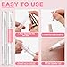 DupakSYS Cuticle Oil Pen 50Pcs 5ml Empty Nail Oil Pen Transparent Twist Pens with Brush Tip for Nail Oil, Eyelash Growth Liquid Tube, Cosmetic Lip Gloss Container Applicators + 72pcs Label