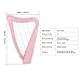 Lyre Harp,15 strings 22 inch Solid Birchwood Musical Instrument Height For Adult Kids Beginner with Tuning Wrench Black Gig Bag Strap(Pink)