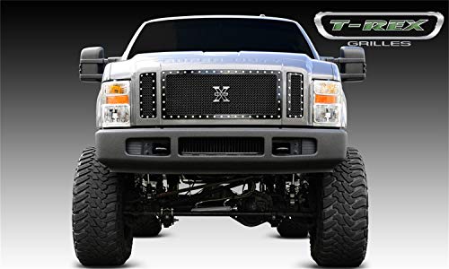 Image of T-Rex 6715631 Large Mesh Steel Black Finish XMetal Grille Insert for Ford Super Duty