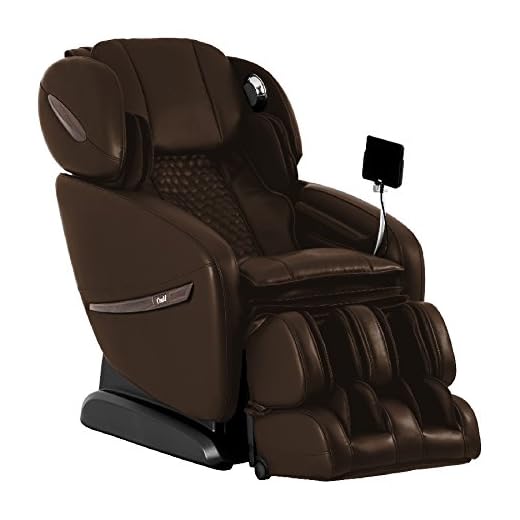 OSAKI OS-PRO Alpina S L-Track Zero Gravity Massage Chair Recliner with Heat Therapy and Foot Rollers - Brown