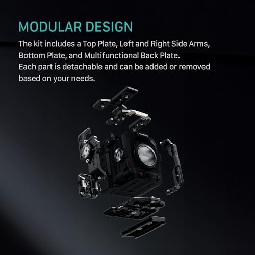 Image of Tilta Camera Cage Pro Kit V-Mount for Canon C400 | Includes Cage, Battery Plate, Shoulder Baseplate, Right Side Arm & More | Arri Rosette, NATO Rail, 3 /8 inch-16 & 1 /4 inch-20