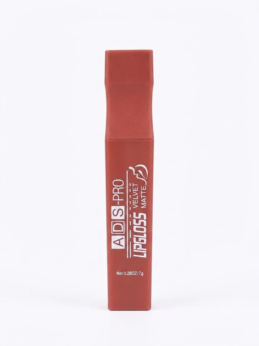 Velvet Matte Lipgloss, 0.28oz/7g - Long-Lasting Waterproof Liquid Lipstick with Smooth Matte Finish - Highly Pigmented Nude Rose Shade-image-19