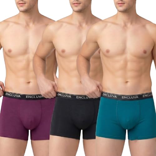 Men's Trunks | Lycra Ultra Thin Stretchable Breathable Soft Boxer Briefs | Comfortable Underwear for Men & Boys | Skin Friendly Mid Rise Innerwear (Pack of 3)-image-4