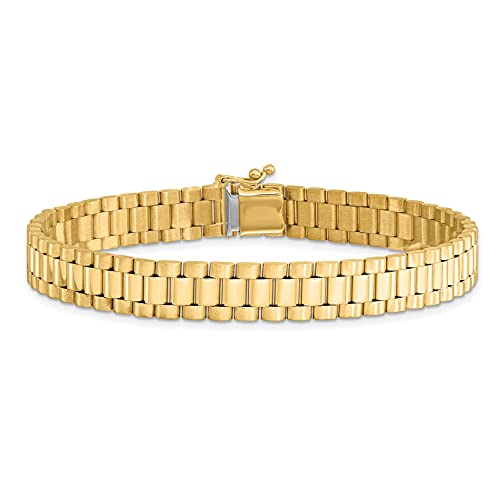 IceCarats 14K Solid Yellow Gold Mens 8 inch Link Chain Bracelet