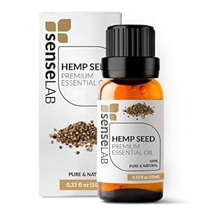 SenseLAB Hemp Seed Oil – 100% Pure Extract Cold Pressed Organic Hemp Seed Oil – Carrier Oil – Moisturizing Hemp Oil Skin…