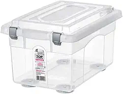 Sanremo - Caixa Organizadora Plástica de 4,3 Litros e Tampa com Travas, Linha Top Stock