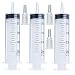 AKRAF 3 Pack 200ml Reusable Syringe for Scientific Labs, Refilling, Measuring