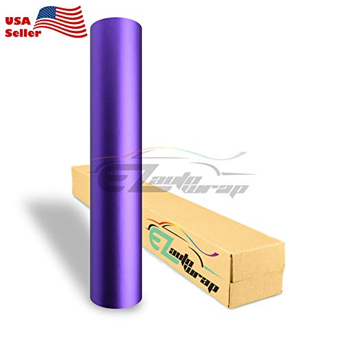 Satin Chrome Purple Car Vinyl Wrap Sticker Decal Sheet With Air Release Bubble Free Self Adhesive Peel And Stick - 4"X8" (10Cm X 20Cm) Sample #TOP1
