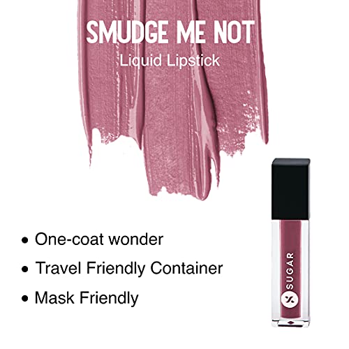 Image of SUGAR Cosmetics Smudge Me Not Liquid Lipsticks for Women | Transferproof & Waterproof | Lasts 12+ Hours | Matte Lipstick | 1.1ml - 38 Dose Of Rose