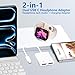 Dual USB C Headphone Adapter, 2 Pack Type C Audio Headphone and PD 60W Fast Charging Splitter Adapter Compatible with iPhone16/15,iPad Pro,Samsung Galaxy S22 S23 S24 Ultra, Note 20