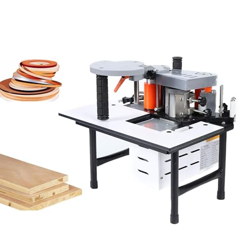 Kindevieft Plaqueuse De Chants, 6 M/Min Machine De Placage De Chants Portable pour Le Travail du Bois Placeuse De Chants à Double Face pour Bois PVC Hauteur...