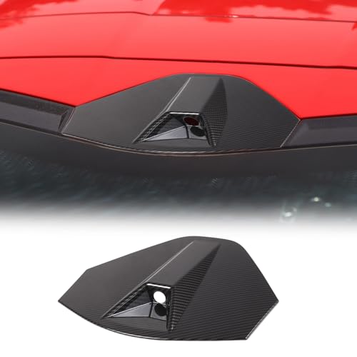 Car Roof Rearview Camera Cover Overlay Trim Cover Compatible with Chevrolet Corvette C8 2020-2026, Rear Decklid Camera Vent Cover Accessories, Fit Coupe with Camera (Carbon Fiber Pattern)
