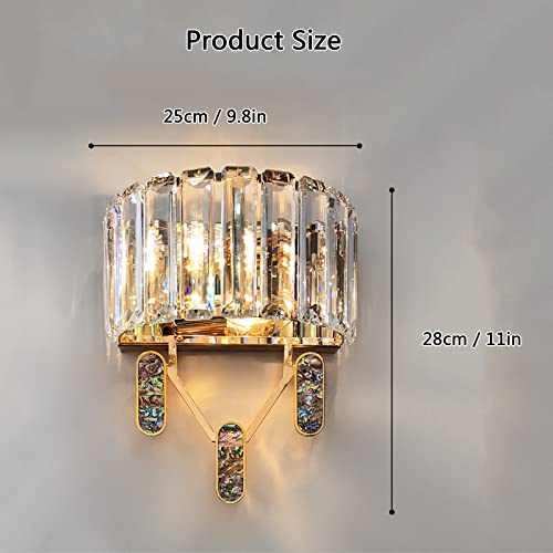 Aplique de pared decorativo for lámpara de cristal moderna JCAKES dormitorio sala de estar 5