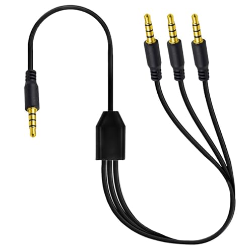 Cable divisor de audio 3.5mm TRRS macho a 2 macho 1 metro