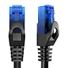 KabelDirekt Network Cable 10Gbps, for Maximum Fiber-Optic Internet Speed 25ft, Available in 1-100ft Ethernet & LAN Cable for Gigabit Networks, Router/Modem, RJ45 (Black/Blue)