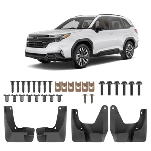 Mud Flaps - 2024 Subaru Impreza & RS 5 Kinwrdsn Mud Guard Mud Flaps Guards Splash All Weather Guard Mud for Subaru Forester 2025 Mudguards Mudflaps Guards Front & Rear Set of 4