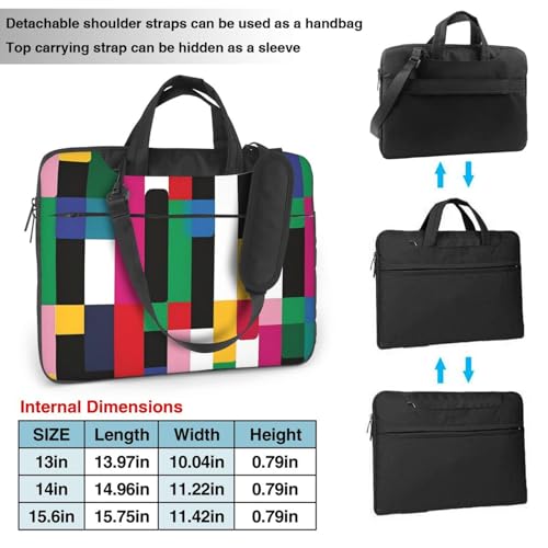 Bolso geométrico colorido para laptop de 14 pulgadas miniatura 4