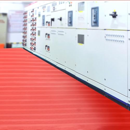 JvFbjLF Tapete Aislante no Conductor de 3 mm for Espacios de Trabajo comerciales(Rosso)