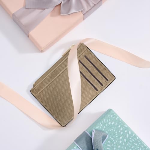 Image of Tipmile Mens RFID Wallet, Small Slim Business Credit Card Holder, Mens Gift | Mini Tiny Cute ID Case, Minimalist Zipper Pocket Wallet, Thin Coin Purse, Fathers Gift