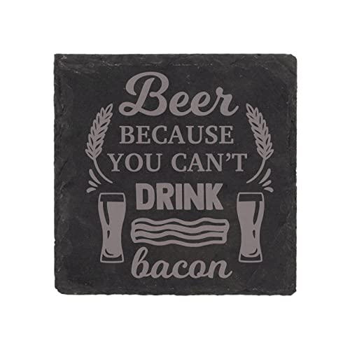 Dessous de verre en ardoise gravée humour bière support table - 2