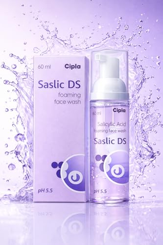 Image of Cipla Saslic DS Foaming Face Wash | 2% Salicylic Acid | Acne Prevention | Pore Unclogging Formula for Clear Skin By Multifly | 60ml