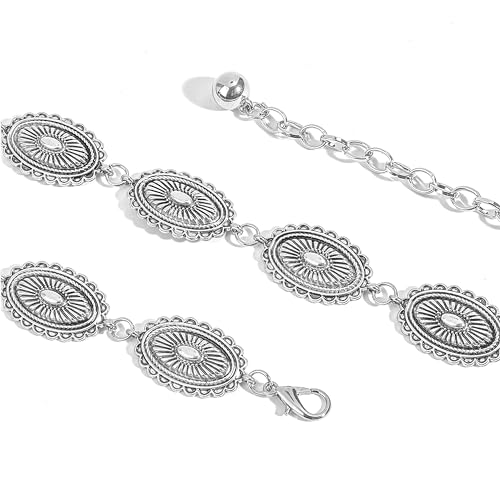Western Conch Waist Chain Punk Boho Metal Country Belt for Women Girl Dress4