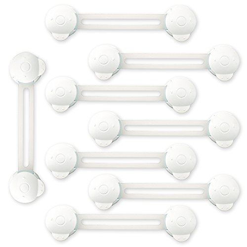 NEVEQ 1 Paquete Seguro para niños Control Parental para el Cuidado Seguro Infantil de bebés y protección de niños (8 Seguros). Cerradura Seguridad Protector No Requiere Herramientas Cover