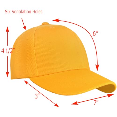 Image of Falari Wholesale Bulk Lot 12-Pack Baseball Cap Adjustable Size Plain Blank Solid Color