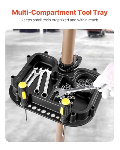 Image of VEVOR Bike Repair Stand, Max. 110 lb Heavy-duty Bicycle Work Stand with 40.3-59.4 in Adjustable Height & Large Tool Tray, Foldable Ebike Maintenance Rack, Shop Home Mechanics for Mountain Road Bike