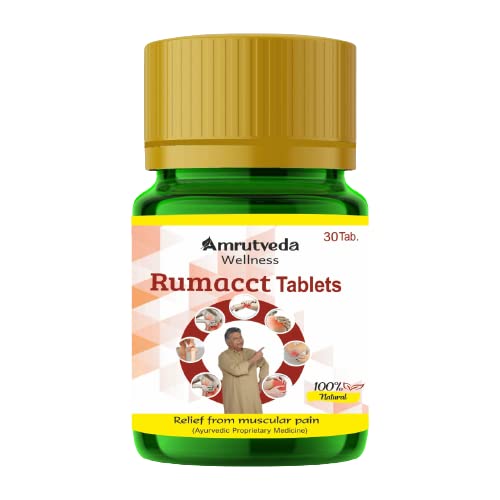 Amrutveda Wellness Rumacct Tablet 60 Tab - Fast Action Joint Pain Relief Combination with Strong Herbs (Pack of 2)