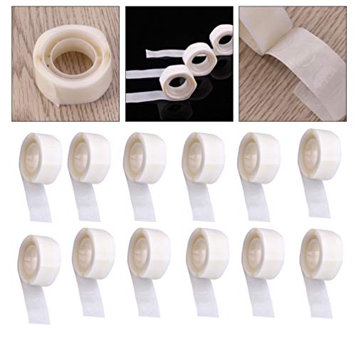 Toyvian 12 Rolos de Fita Adesiva Transparente Portátil, Fita Adesiva Dupla Face, Cola Balão para Cas