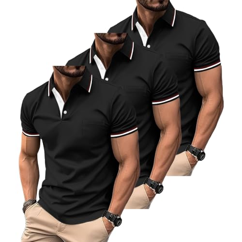 Polo de golf para hombre ZITY de manga corta ideal para vacaciones de verano y trabajo informal