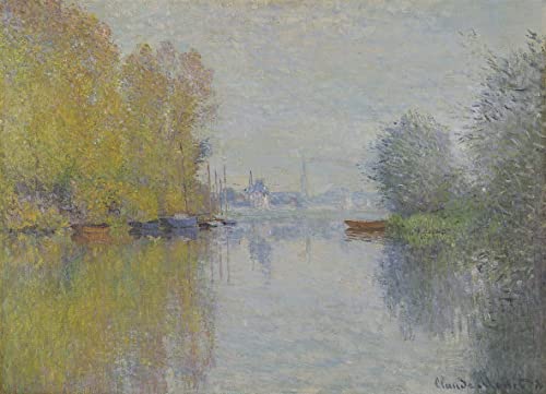 Tableau Automne sur la Seine Argenteuil Monet impression sur toile 60x90cm