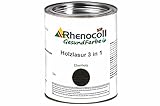 RHENOCOLL Holzlasur 3in1 zum Beschichten von Holz im Innen und Außen Bereich wie Holzhaus oder Terrassenmöbel, All-in-One Produkt, Holzlasur außen, Holzlasur innen (0,75 l, Ebenholz)